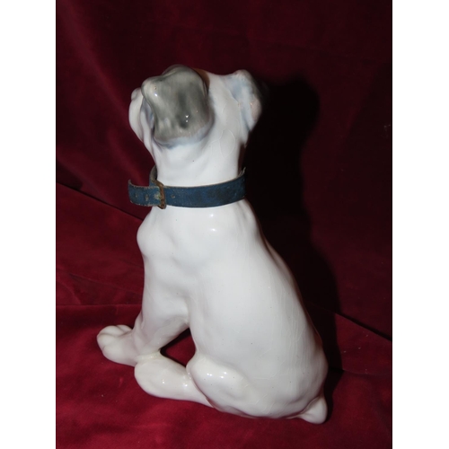 758 - Russian Vintage Porcelain Figure Seated Terrier Pup Approximately 5 Inches High