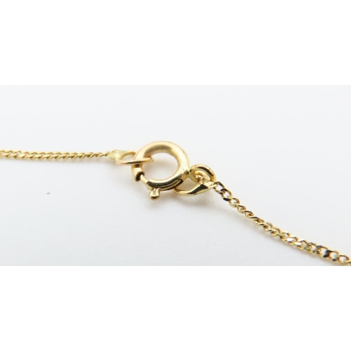 80 - 9 Carat Yellow Gold Gemset Pendant Drop Form Mounted on Further 9 Carat Yellow Gold Chain 44cm Long ... 