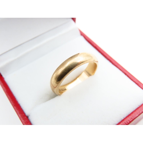 83 - 9 Carat Yellow Gold Band Ring Size J and a Half