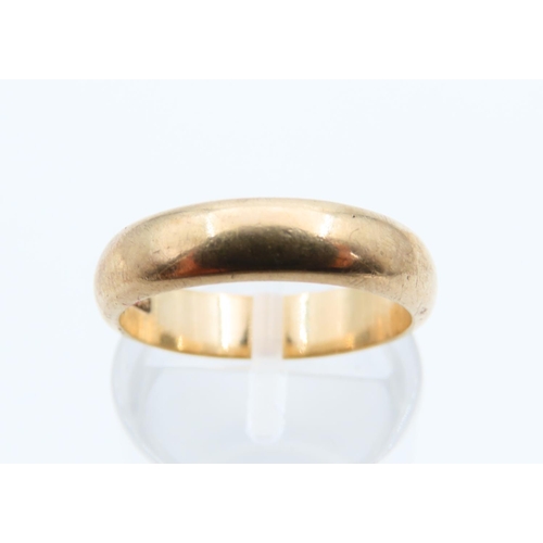 83 - 9 Carat Yellow Gold Band Ring Size J and a Half