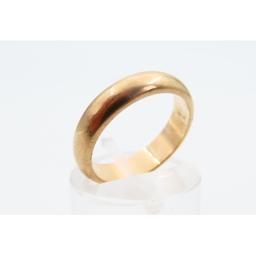 83 - 9 Carat Yellow Gold Band Ring Size J and a Half