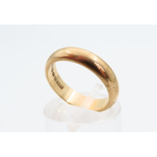 83 - 9 Carat Yellow Gold Band Ring Size J and a Half