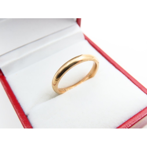 85 - 9 Carat Rose Gold Band Ring Size L and a Half