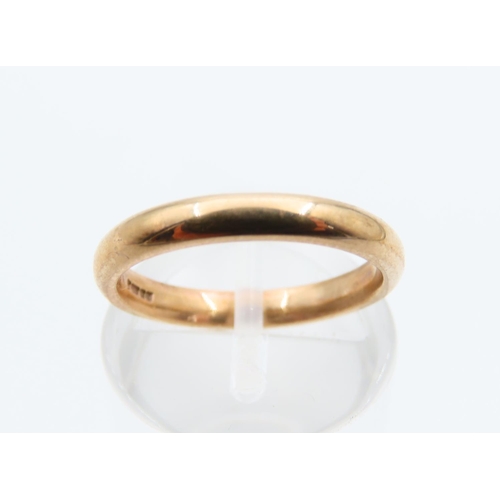 85 - 9 Carat Rose Gold Band Ring Size L and a Half