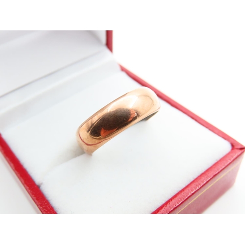 89 - 9 Carat Rose Gold Band Ring Size N