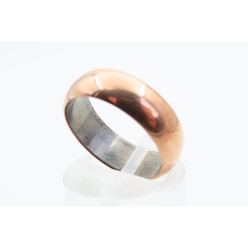 89 - 9 Carat Rose Gold Band Ring Size N