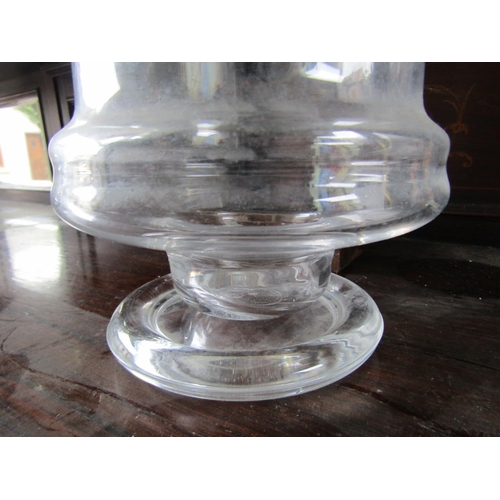 894 - Old Chemist Counter Jar Crystal with Removable Cover Approximately 15 Inches High