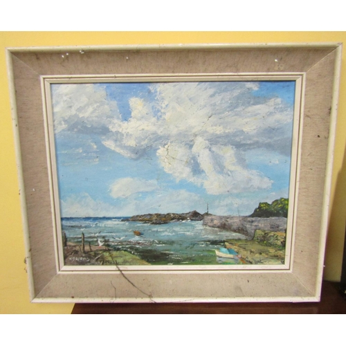 909 - Irish School Signed Lyons Harbour Scene Oil on Board 16 Inches High x 20 Inches Wide Signed Lower Le... 