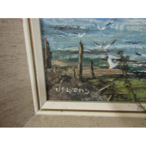 909 - Irish School Signed Lyons Harbour Scene Oil on Board 16 Inches High x 20 Inches Wide Signed Lower Le... 