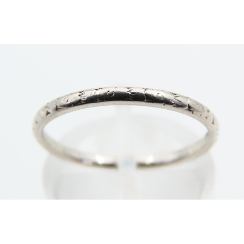 98 - Platinum Band Ring Size N