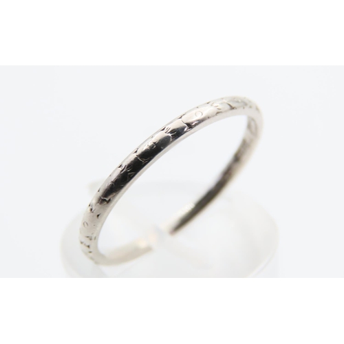 98 - Platinum Band Ring Size N