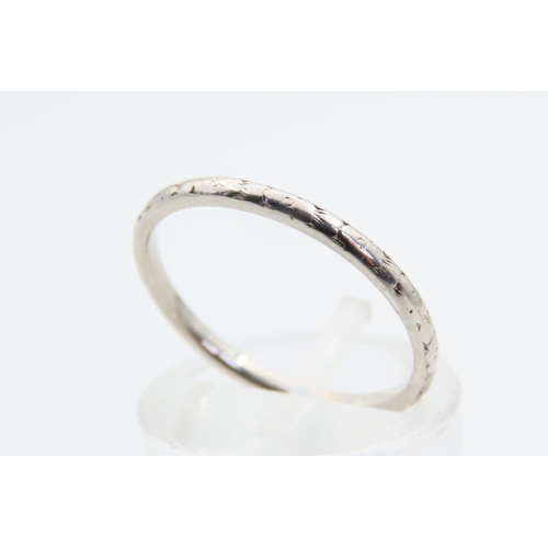 98 - Platinum Band Ring Size N