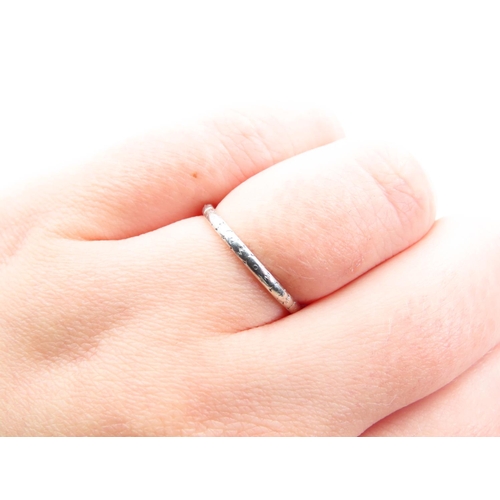 98 - Platinum Band Ring Size N