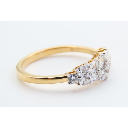 106 - Diamond Ring of High Colour Mounted on 18 Carat Yellow Gold Band Ring Size S