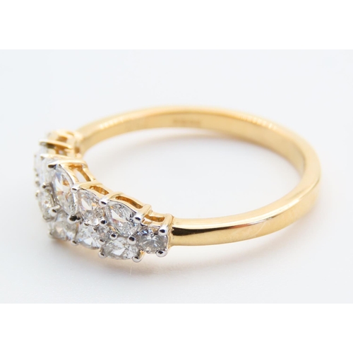 106 - Diamond Ring of High Colour Mounted on 18 Carat Yellow Gold Band Ring Size S