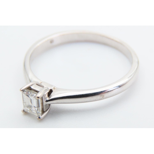 11 - Beaverbrook Diamond Solitaire Ring Mounted on 18 Carat White Gold Band Ring Size P and a Half