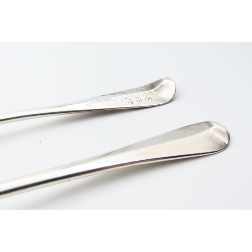 138 - Pair of Silver Serving Spoons Each 20cm Long