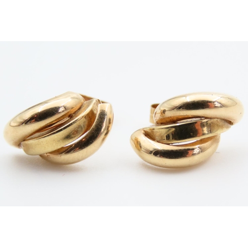 38 - Pair of 9 Carat Yellow Gold Ladies Earrings Each 1cm High