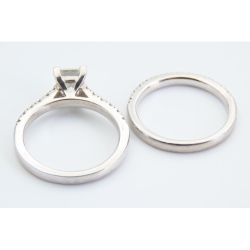 4 - Solitaire Diamond Ring 1.01 Carat Colour D, Clarity VS1 Finely Cut Mounted on Platinum Band Accompan... 