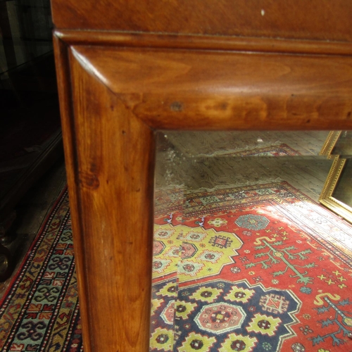 452 - Antique Mahogany Framed Wall Mirror with Shaker Heart Motif Upper Decoration Approximately 42 Inches... 