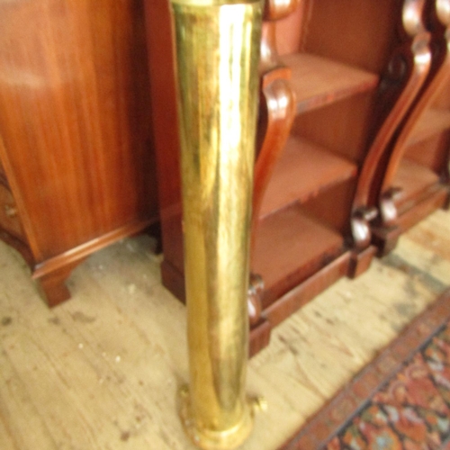 World War II Cast Brass Artillery Shell Case Now Converted for Use as Stick  and Umbrella Stand Appro