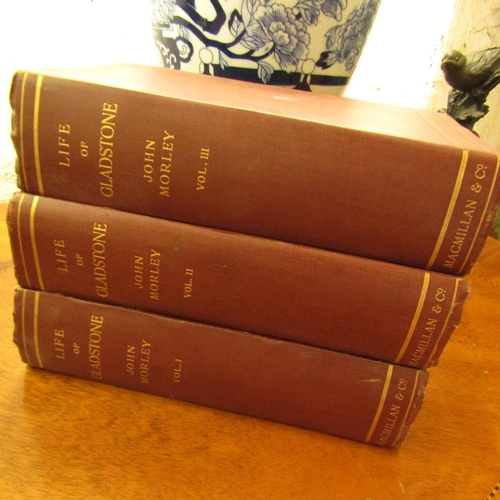 470 - Three Volumes The Life of William Ewert Gladstone Various Engravings Contained within Complete