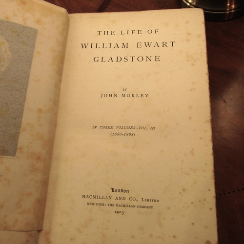 470 - Three Volumes The Life of William Ewert Gladstone Various Engravings Contained within Complete