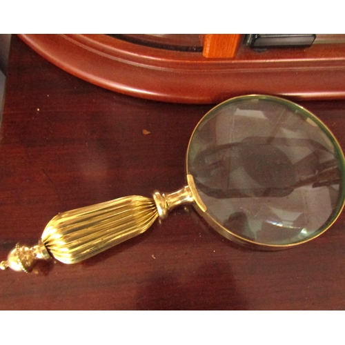 478 - Magnifying Glass Brass Mounted Approximately 8 Inches High