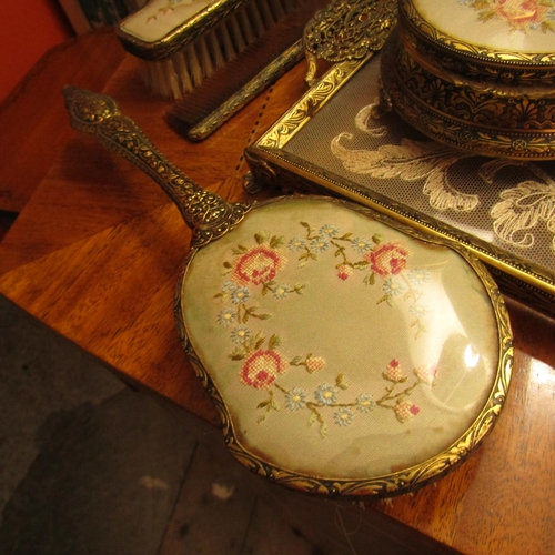 562 - Ormolu Mounted Full Dressing Table Set Attractively Detailed Quantity as Photographed