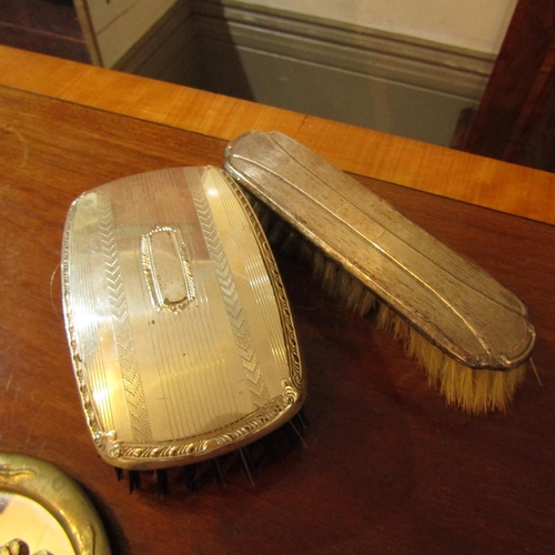 563 - Two Silver Mounted Brushes One Hairbrush, One Clothes Brush