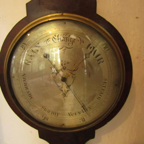 566 - Regency Wall Barometer Approximately 32 Inches High