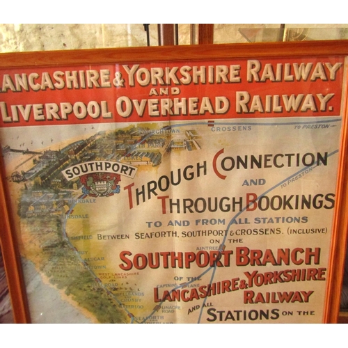 572 - Lancashire and Yorkshire Old Railway Poster Approximately 32 Inches High x 18 Inches Wide