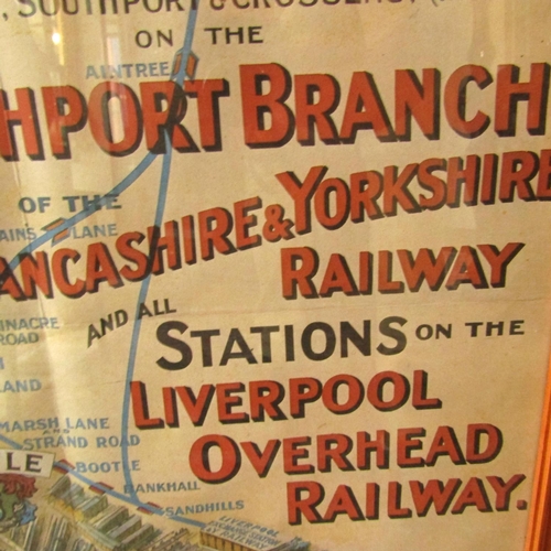 572 - Lancashire and Yorkshire Old Railway Poster Approximately 32 Inches High x 18 Inches Wide