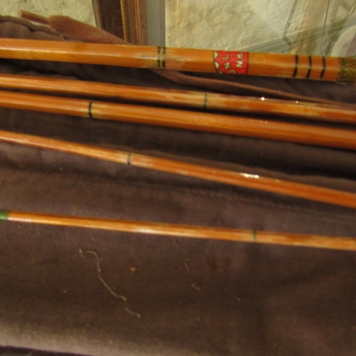 576 - Old Spit Cane Fishing Rod with Cover