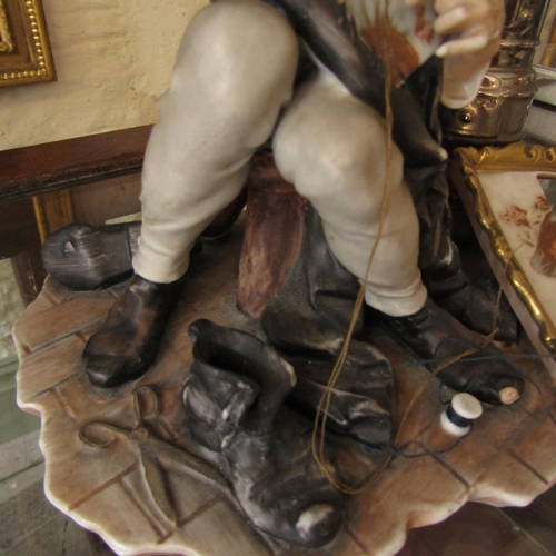 579 - Vintage Capodimonte Porcelain Figure of Tailor Attractively Detailed Approximately 7 Inches High