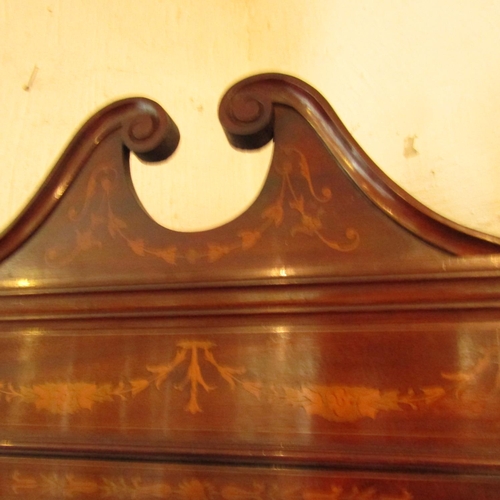 605 - Victorian Rosewood Marquetry Detailed Single Door Corner Cabinet Astral Glazed Upper Section Finely ... 