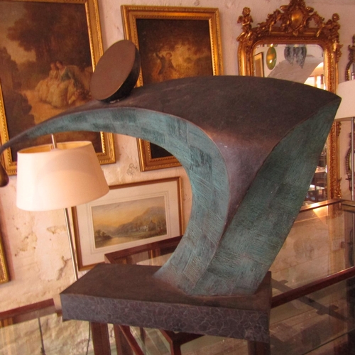 623 - Bronze Sculpture Abstract Form after Hearsey Approximately 24 Inches Wide x 22 Inches High