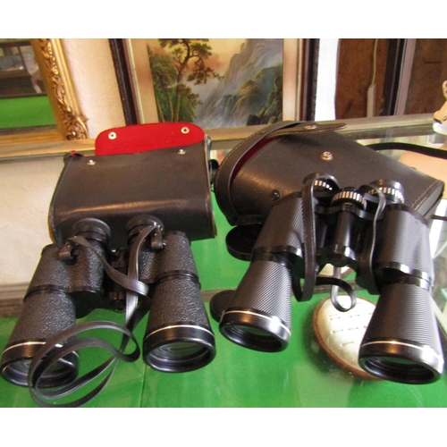 624 - Two Pairs of Binoculars with Carry Cases