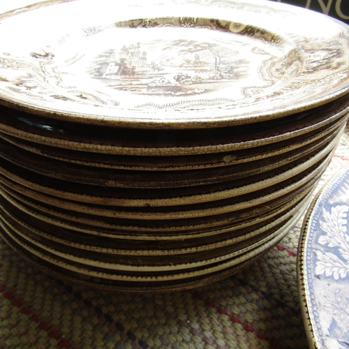 627 - Collection of Various Table Porcelain Including Four Platters and Quantity of Various Dinner Plates