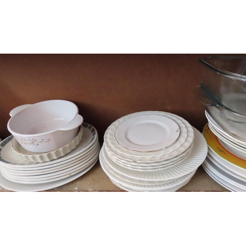 644 - Shelf of Various Kitchen Tableware Quantity as Photographed