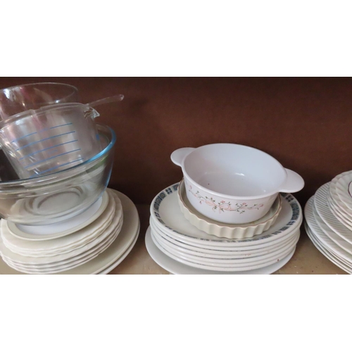 644 - Shelf of Various Kitchen Tableware Quantity as Photographed