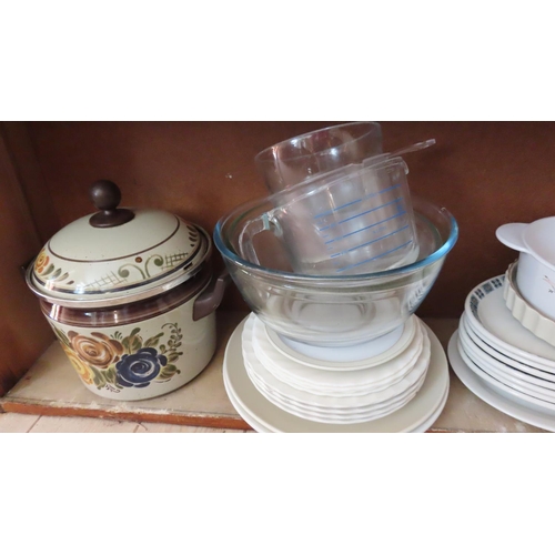 644 - Shelf of Various Kitchen Tableware Quantity as Photographed