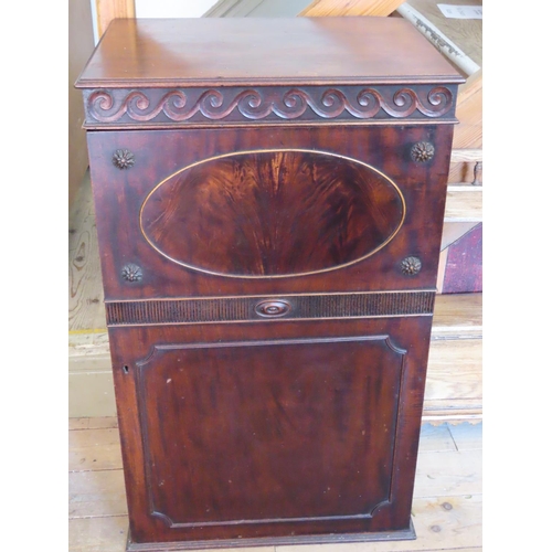 650 - Gillespie and Woodside of Belfast Figured Mahogany Pier Cabinet Shelved Interior Approximately 18 In... 