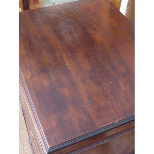 650 - Gillespie and Woodside of Belfast Figured Mahogany Pier Cabinet Shelved Interior Approximately 18 In... 