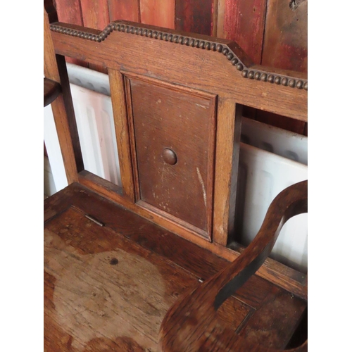 653 - Edwardian Hall Bench with Lift Up Seat Approximately 26 Inches Wide