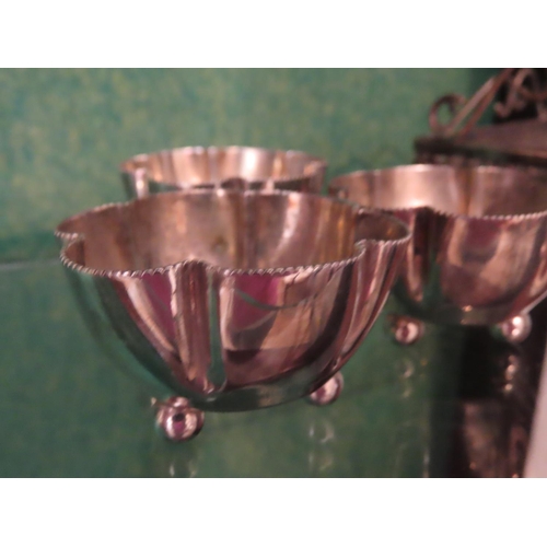 659 - Silver Table Piece and Three Cruets