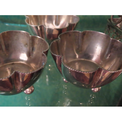 659 - Silver Table Piece and Three Cruets