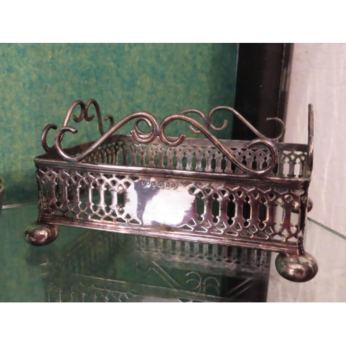 659 - Silver Table Piece and Three Cruets