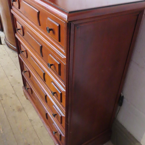 660 - Walnut Five Drawer Chest Approximately 30 Inches Wide x 40 Inches High