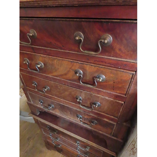 663 - Pair of Figured Mahogany Neat Form Chests Each Four Drawers Above Bracket Supports 24 Inches Wide x ... 